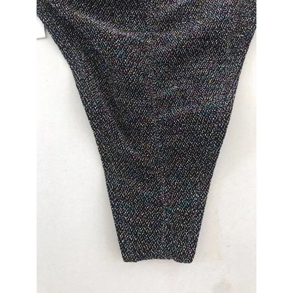 White Fox Boutique Boardwalk Rainbow Lurex String Bikini Bottom Swim - Picture 9 of 11